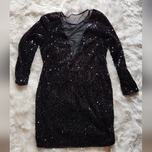 Black sequin dress